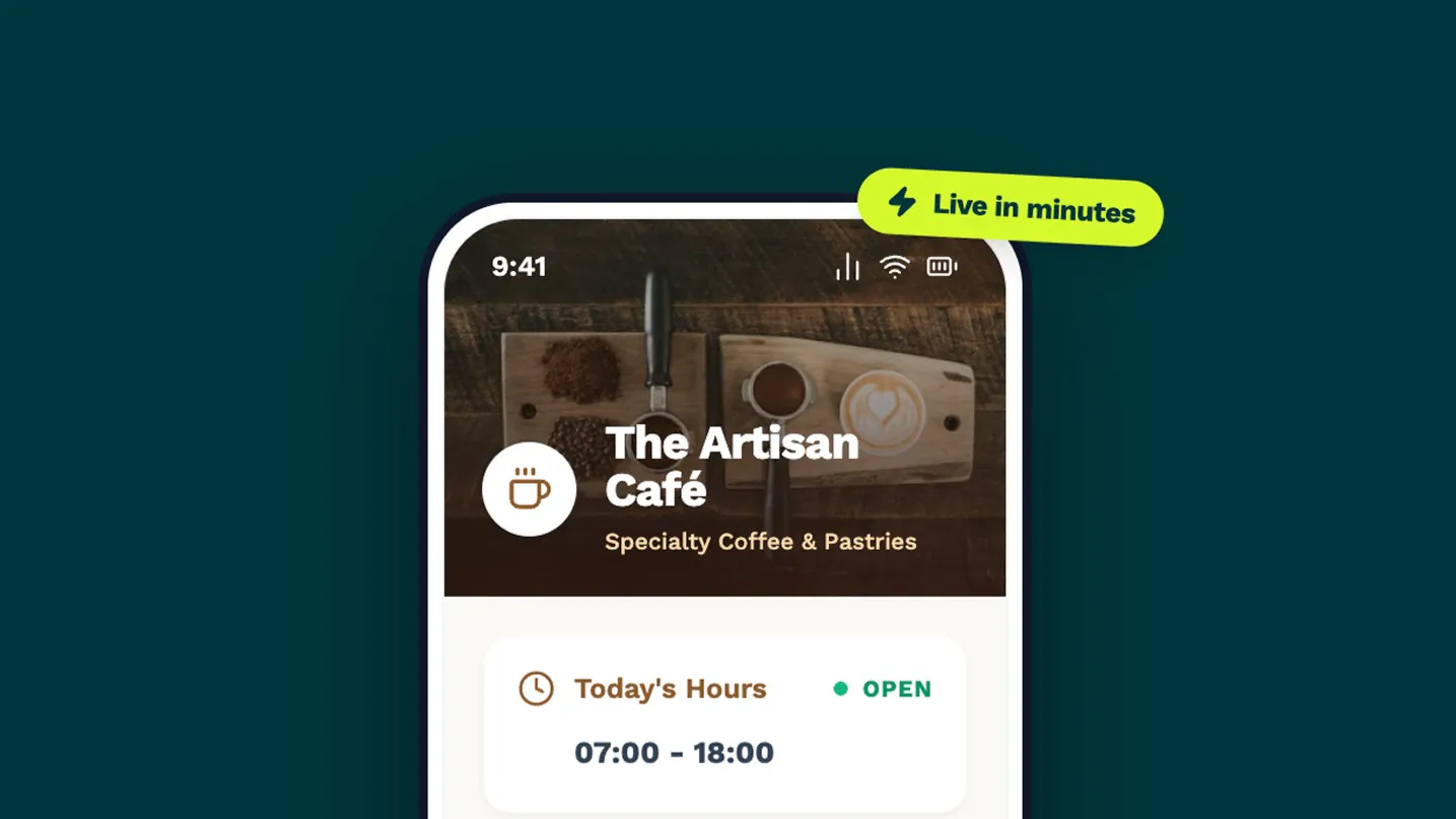 Professional mini-site in minutes