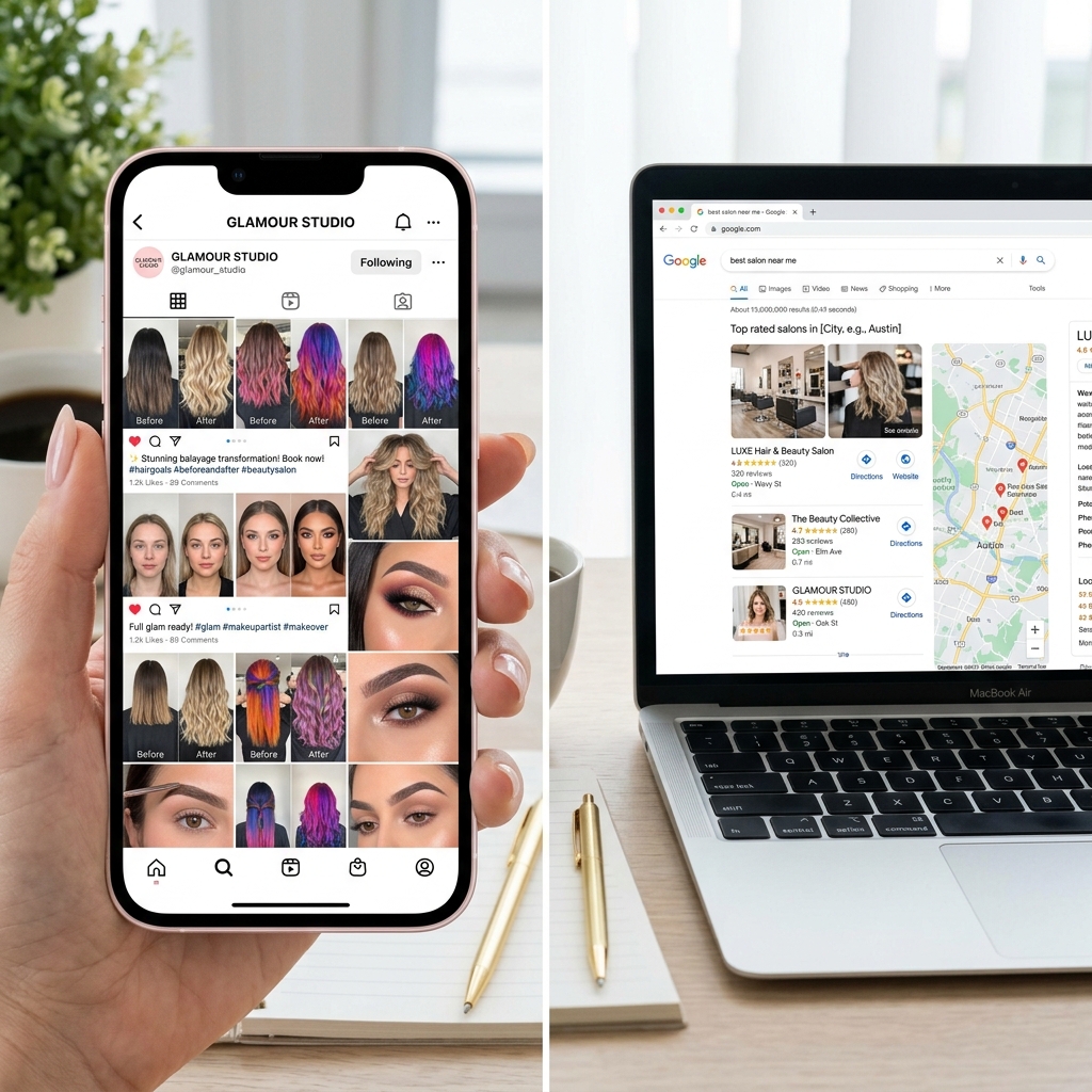 Instagram vs Google for Salons & Spas